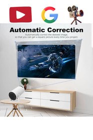 Resim Teknoşık Android Akıllı Projeksiyon Cihazı | Ultra HD | WiFi Bağlantılı | Taşınabilir 