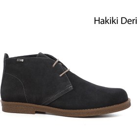 Resim GÖNDERİ(R) Kadın / Kız Antrasit Süet Oxford Kalıp Kauçuk Taban Hakiki Deri Bot 