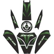 Resim SEVGENT Kawasaki Zx10R Uyumlu Siyah Yeşil Tank Pad Set 