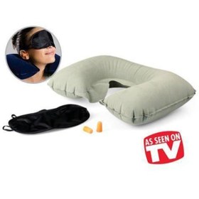 Resim FırsatVar Üçlü Seyahat Seti (kulak Tıkacı + Uyku Maskesi + Şişme Yastık) 