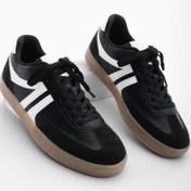 Resim Kadın Sneaker Bağcıklı Spor Ayakkabı Tiyone - Siyah 