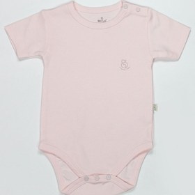 Resim Bistyle Organik Natural Basic Style Yarım Kol Body Bs17103 Pembe 