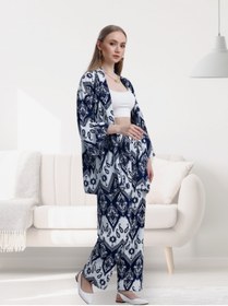 Resim MOONBULL Kadın Desenli Kimono Takım 
