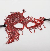 Resim azrlyaonline Kırmızı Dantel Masquerade Maskesi 4 No (5224) 