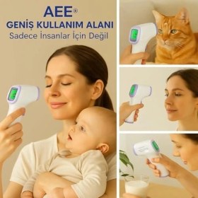 Resim Dijital Temassız Ateş Ölçer Termometre Tabanca Model Hafızalı Pilli Bebek Çocuk Kedi Köpek Ortam Nesne Yemek Havuz 
