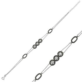 Resim Bracelet femme trois pierres en argent 