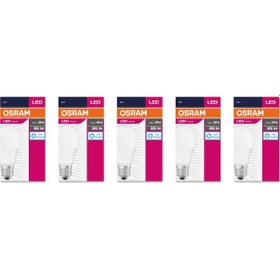 Resim Osram Led Value 8,5W Beyaz Işık E-27 806lm Ampul 5'li Paket 