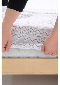 Resim Star Lastikli Çarşaflı Pamuklu Tek Kişilik Nevresim Takımı - Gri 