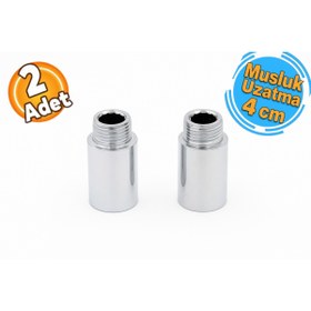 Resim Miraç Miraç Krom Paslanmaz Musluk Uzatma 4 Cm (2 Adet) 