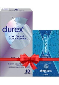 Resim Durex Yok Ötesi Ultra Kaygan Prezervatif 10'lu + Humanlife 5 Gr X 10 Doğal Jel Lubricant 