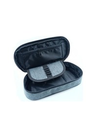 Resim Bback Oval Koyu Gri Kumaş Kalem Çantası 311 