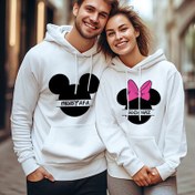 Resim Sevimli Farecikler Kapşonlu Sevgili Sweatshirt 
