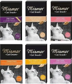 Resim Miamor Cream Karışık Kedi Ödülü 6'lı 6 x 15 G 