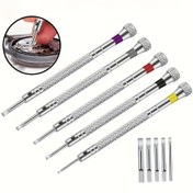 Resim Kolay Kullanımlı Saat Tamir Tornavidaları Seti, 0.8-1.6 mm, Saatlar, Takı ve Elektronik İçin, Saat Bakım Araçları 