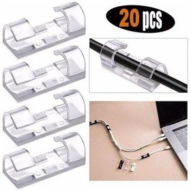 Resim Luz&pos 20&amp Apos Li Yapışkanlı Kablo Sabitleyici Şeffaf Klips 