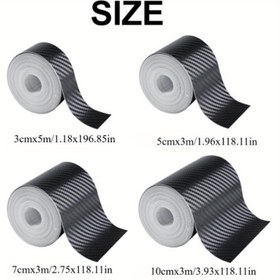 Resim 1 Rulo 299.97cm/4 Rulo 100.0cm Uzun 3D Karbon Fiber Vinil Bant, Araba Pencere Kapı Dekorasyon Genel Amaç DIY Karbon Fiber Vinil Sarma, Araba Çizik Detay Koruma Ruloları 