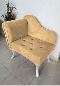 Resim aldagelsin Yeni Model Tekli Köşe Koltuğu Josefin Bench Beyaz Ayak 