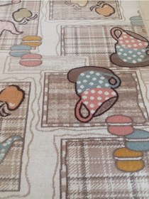 Resim Aslan Home Yatak Odası Takımı Üç Lü Yolluk , Küçük Mutfak Desenli Halı Fincan Desenli Yolluk Halı 