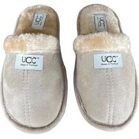 Resim Liger Unisex Peluşlu Ev Terliği Bej 