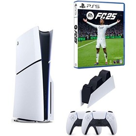 Resim Sony Playstation 5 Slim CD Edition - 2. DualSense PS5 Kol - Şarj istasyonu - Fifa FC 25 PS5 Oyun (İthalatçı Garantili) 