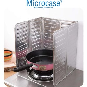 Resim Microcase Katlanır Rüzgar ve Yağ Koruyucu Alüminyum Paravan Yağ Sıçrama Koruyucu Alüminyum Levha AL4509 