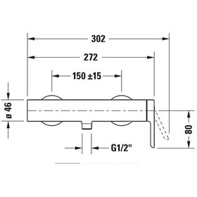 Resim Duravit - C.1 Banyo Duş Bataryası - C14230000010- Krom 