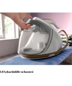 Resim Phılıps Son Derece Hafif ve Güçlü Expert Plus Buhar Kazanlı Ütü Beyaz/gri 