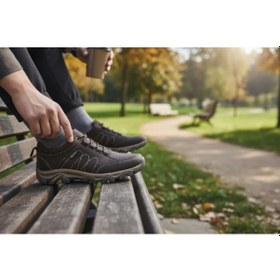 Resim Erkek Bağcıklı Nubuk Outdoor Ayakkabı Kahverengi 