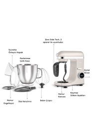 Resim Karaca Mastermaid Chef Ultra D2000W Dijital Ekranlı Hamur Yoğurma Makinesi Starlight 7L 