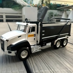 Resim 1:50 Ölçekli Döküm Alaşımlı Büyük Damperli Kamyon Model Seti, Karıştırıcı ve Damperli Kamyon Modelleri Oyuncaklar, 3 Yaşından Büyük Çocuklar ve Gençler İçin Uygun, Paskalya ve Doğum Günü için İdeal Hediye 