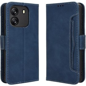 Resim Blackview Wave 6c Kılıfı Manyetik Kapama Ayarlanabilir Çıkarılabilir Kartlık Deri Cüzdan Kapak 