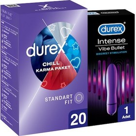 Resim Durex Chill Karma Paket Prezervatif 20’li+ Durex Intense Delight 