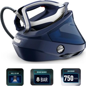 Resim Tefal Pro Express Vision Smart LED Işıklı 8.1 Bar 3000W Buhar Kazanlı Ütü - Kireç Avcısı, Ultra Sessiz, Otomatik Isı Ayarı 