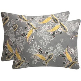 Resim %100 Pamuk Fermuarlı Yastık Kılıfı 50x70 2 Adet Antrasit Gri 