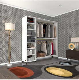 Resim Kenzlife giysi dolabı abdurrahman 180*180*40 byz gardırop tekerle 