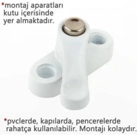 Resim BarkoFix Pvc Kapı Pencere Çocuk Emniyet Kilidi Pimapen Kilidi - Çelik - 6 Adet 