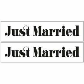 Resim liyanamoda Gelin Düğün Arabası Just Married Folyo Baskı 