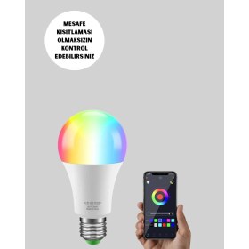 Resim Astraltech Kumanda Destekli Çok Renkli Akıllı LED Ampul 