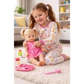 Resim Zuzunga Kız Çocuk Flower Desenli 8 - 13 Yaş Pijama Takımı 