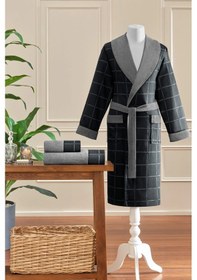 Resim Özdilek Nera Maskülen Şal Yaka Bornoz Xl - Gri Gri 