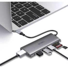 Resim WIWU Alpha 11312h 11 In 1 Type-c Hub Hdmı 4k + Vga + Rj45 Ethernet + Aux Çoğaltıcı Dönüştürücü 