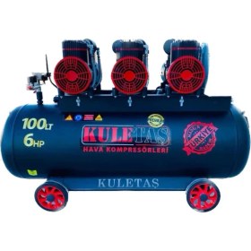 Resim Kuletaş Premium 100 Lt Sessiz Yağsız Hava Kompresörü 6 Hp 