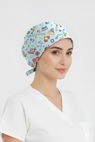 Resim ÇİZGİ MEDİKAL Formül Desenli Bone (Cotton Likra Kumaş) 