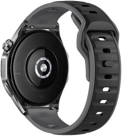 Resim Sneezy Huawei Watch GT5 Pro 46mm İle Uyumlu Çift Renkli Spor Silikon Kordon Nefes Alabilir Konforlu 