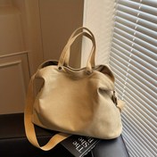 Resim Retro Büyük Kapasiteli Kadın Tote Çanta - Ayarlanabilir Omuz Askısı, Fermuarlı Kapatma, Dayanıklı Polyester Astar - İş, Seyahat, Alışveriş için Çok Fonksiyonlu El Çantası & Crossbody Çanta (Haki/Yeşil/Siyah), Günlük Kullanım İçin Minimalist Tasarım, Sağlam Yapı 