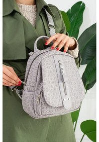 Resim Just Polo Kadın Günlük Kullanıma Uygun Su Geçirmez Çok Bölmeli Sırt Çantası Shopper Gri 