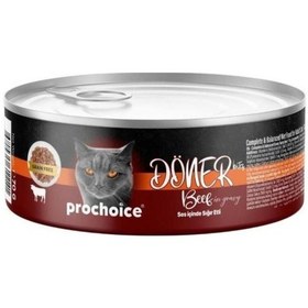 Resim Prochoice Döner Bites Sos İçinde Sığır Etli Yetişkin Kedi Konservesi 70 Gr 