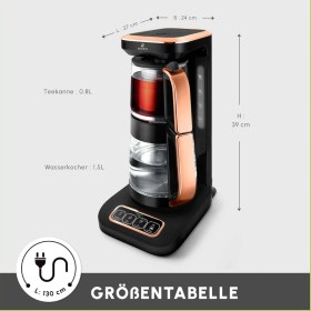 Resim Karaca Pro 4 In 1 Konuşan Renkli Camlı Çay Makinesi 