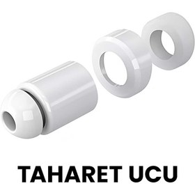 Resim ASIR ARMATÜR Klozet Taharet Çubuk Ucu Beyaz Perlatör 