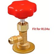 Resim Dashanshop 2 Adet Kırmızı Soğutucu Gaz Şişe Açacağı Seti 1 4 Sae Bağlantı Ve Sıvı Dispenser Valfi Universal 
